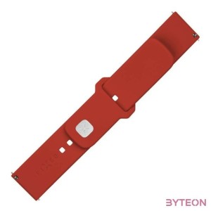 FIXED Sporty szilikon szíj gyors kioldóval 22mm-es okosórákhoz, piros