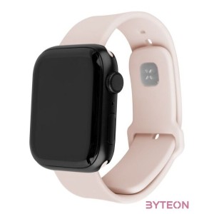 FIXED Sporty szilikon szíj az Apple Watch 42,44,45mm-es okosórákhoz, pink