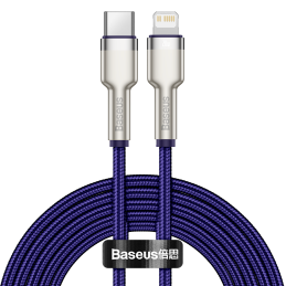 USB-C Lightning kábel Baseus Cafule, 20W, 2m (lila)