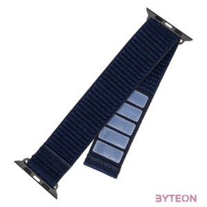 FIXED nylon sportos óraszíj Apple Watch 38,40,41mm-es okosórához, sötétkék FIXNST2-436-DBL