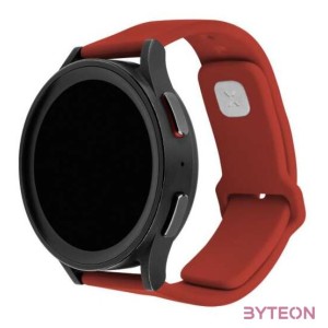 FIXED Sporty szilikon szíj gyors kioldóval 22mm-es okosórákhoz, piros