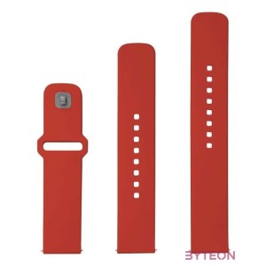 FIXED Sporty szilikon szíj gyors kioldóval 22mm-es okosórákhoz, piros