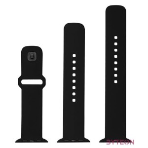 FIXED szilikon sportos óraszíj Apple Watch 38,40,41mm-es okosórákhoz, fekete