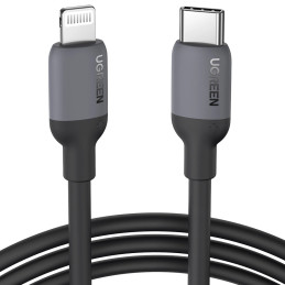 UGREEN US387 USB-C - Lightning kábel, 1m (fekete)