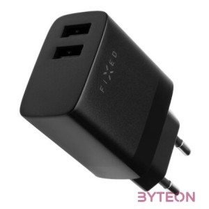 FIXED hálózati töltő 2USB-A kimenet, 17W, fekete