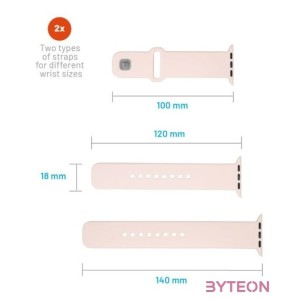 FIXED Sporty szilikon szíj az Apple Watch 42,44,45mm-es okosórákhoz, pink