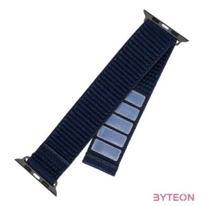 FIXED nylon sportos óraszíj Apple Watch 42,44,45mm-es okosórához, sötétkék FIXNST2-434-DBL