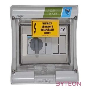 Hager AC leválasztó doboz 3 fázis, 32A