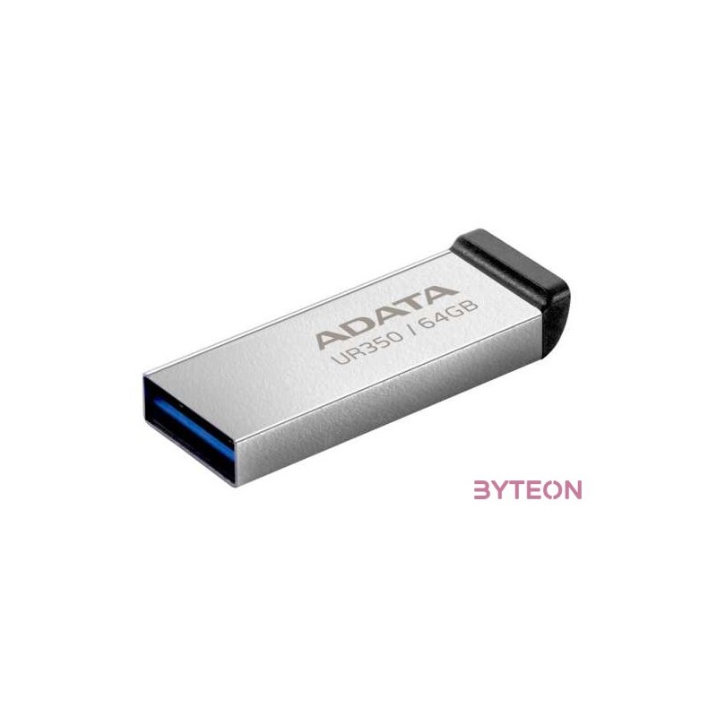 ADATA Pendrive 64GB, UR350 USB 3.2, fémházas, fekete
