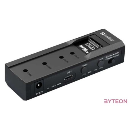 SANDBERG USB dokkoló, USB 3.2 Cloner and Dock for M2  NVMe  SATA