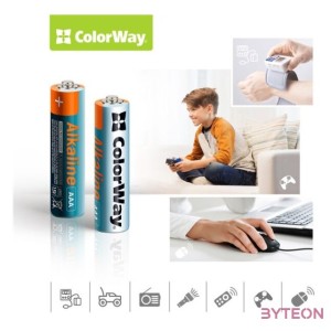 COLORWAY AAA alkáli elem, (40 darab)