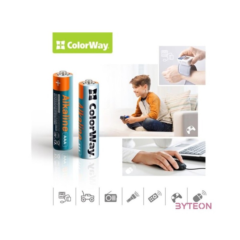 COLORWAY AAA alkáli elem, (40 darab)