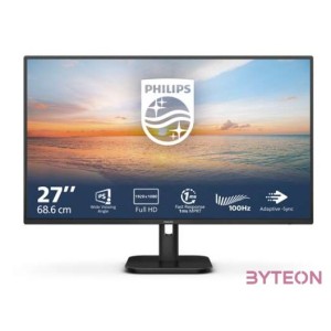 PHILIPS IPS monitor 27 27E1N1100A, 1920x1080, 169, 250cd,m2, 4ms, VGA,HDMI, hangszóró, 100Hz