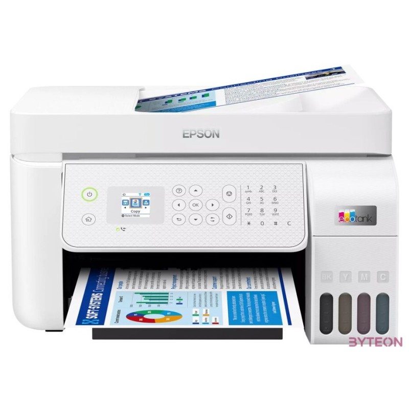 EPSON Tintasugaras nyomtató - EcoTank L5316 (A4, MFP, színes, 5760x1440 DPI, 33 lap,perc, USB,Wifi,LAN)