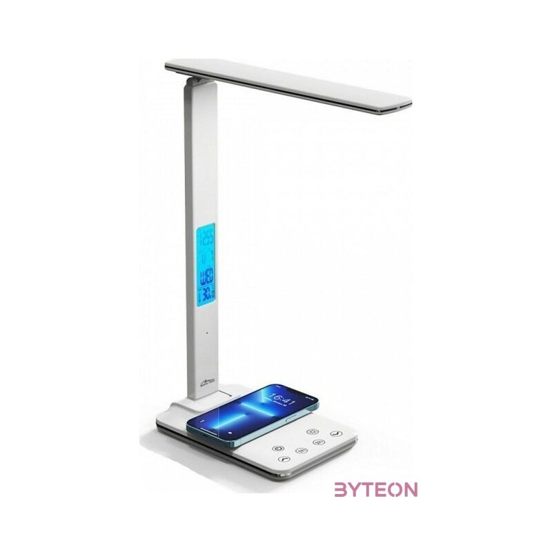 MEDIA-TECH Asztali Lámpa LEDITOU indukciós töltővel fehér