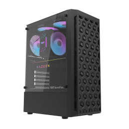 Darkflash DK300M Micro-ATX számítógépház + 3 ventilátorral (fekete)