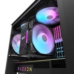 Darkflash DK300M Micro-ATX számítógépház + 3 ventilátorral (fekete)