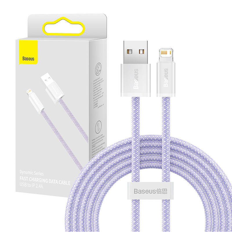 USB-kábel a Lightning Baseus Dynamic, 2,4A, 2m (Violet)