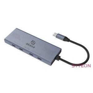 HUB USB Akasa 10Gbps USB Type-C 4 Port Hub, 4xType-C