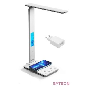 MEDIA-TECH Asztali Lámpa LEDITOU indukciós töltővel fehér