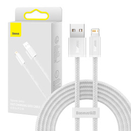 USB-kábel a Lightning Baseus Dynamic, 2,4A, 2m (fehér)