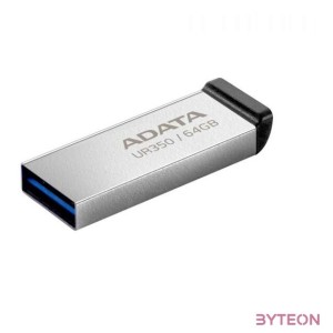ADATA Pendrive 64GB, UR350 USB 3.2, fémházas, fekete
