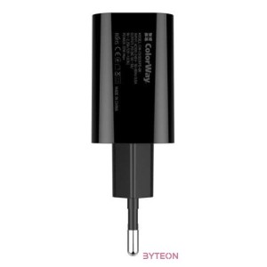 COLORWAY USB töltő adapter, Power Delivery Port USB Type-C 20W V2 fekete (CW-CHS026PD-BK)