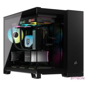 CORSAIR Ház 2500X, Tápegység nélkül, Edzett Üveg, fekete