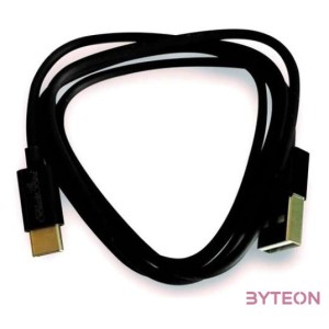 BLACKBIRD Type-C USB Adatkábel 1m, Fekete (Gyári kivitel)