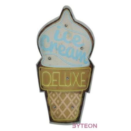 FOREVER LIGHT RETRO metál LED dekorációs lámpa ICE CREAM USB, 5V, falra akasztható