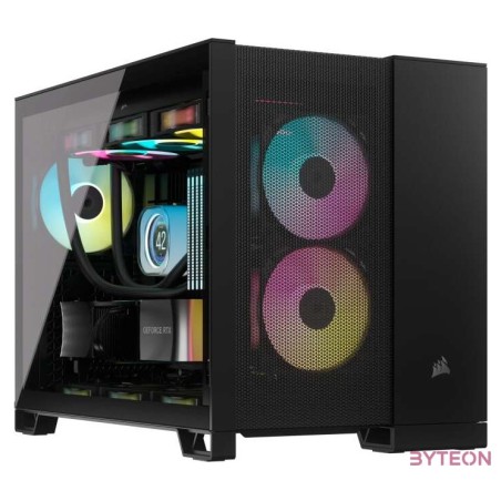 CORSAIR Ház 2500D AIRFLOW, Tápegység nélkül, Edzett Üveg, fekete