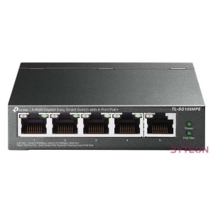 TP-LINK Switch 5x1000Mbps(4xPOE), Easy Smart, TL-SG105MPE