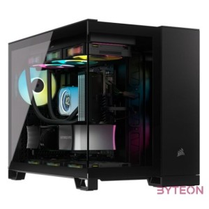 CORSAIR Ház iCUE LINK 2500X RGB, 2x RX120 RGB Ventilátor, Tápegység nélkül, Edzett Üveg, fekete