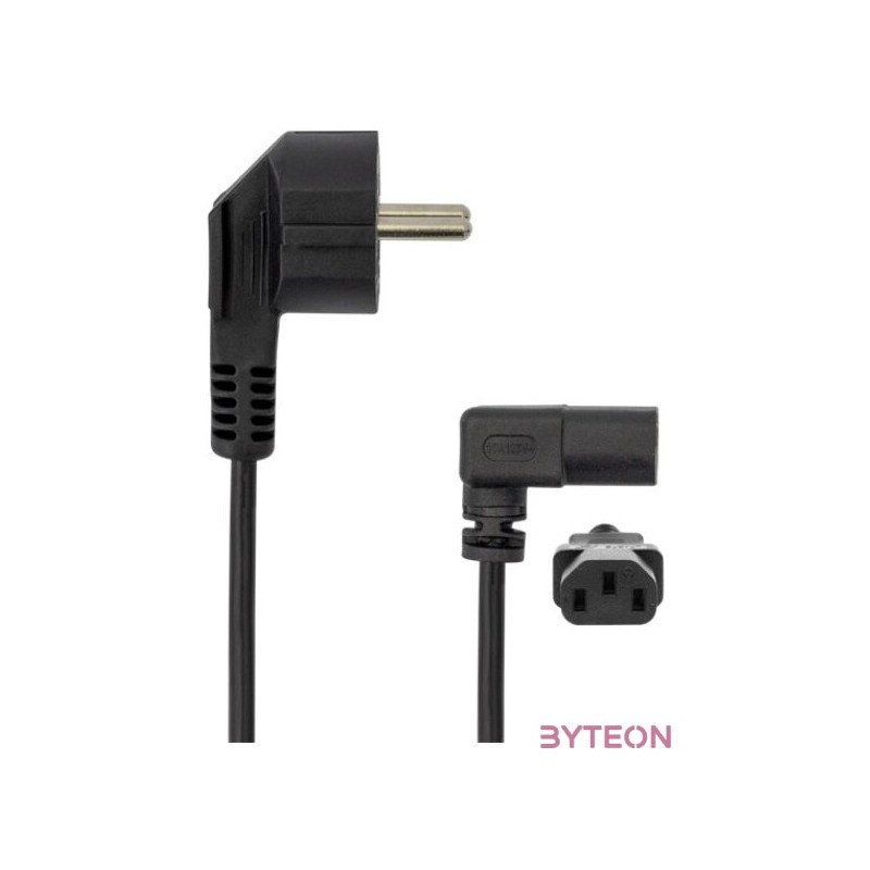 SBOX Kábel, CABLE C-13 PC - SCHUKO POWER, Angled 90, 2 m