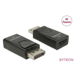 DELOCK Átalakító DisplayPort 1.2 male  HDMI female 4K passzív fekete