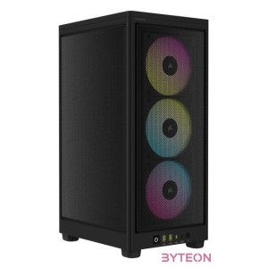 CORSAIR Ház 2000D RGB AIRFLOW Mini-ITX, 3xAF120 RGB SLIM Ventillátorral, SFX Tápegység nélkül, Edzett Üveg, fekete