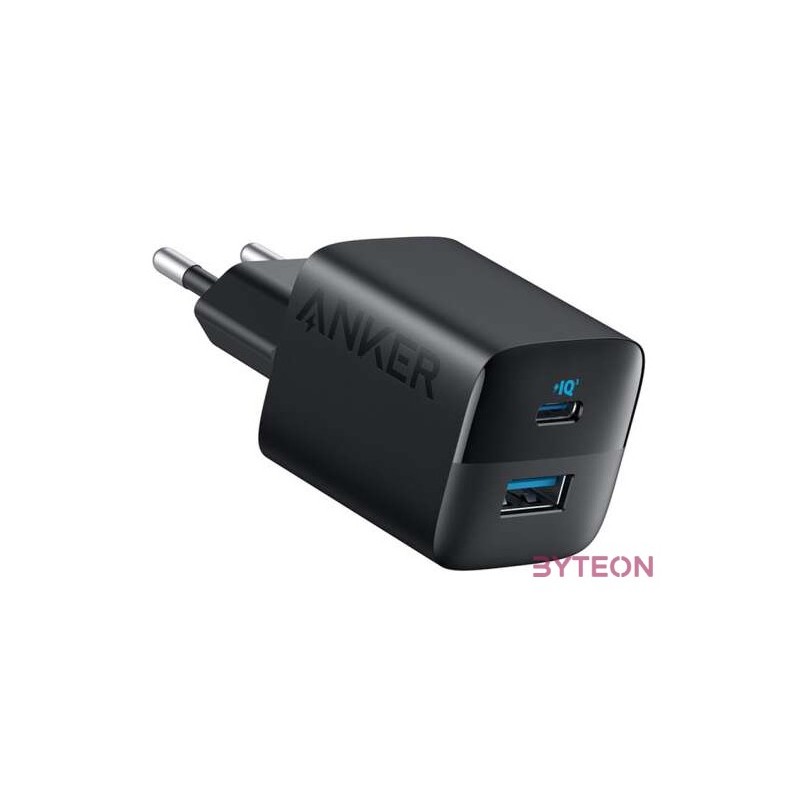 ANKER Hálózati Töltő, 323, 33W, USB-C, USB-A, EU, fekete -  A2331G11