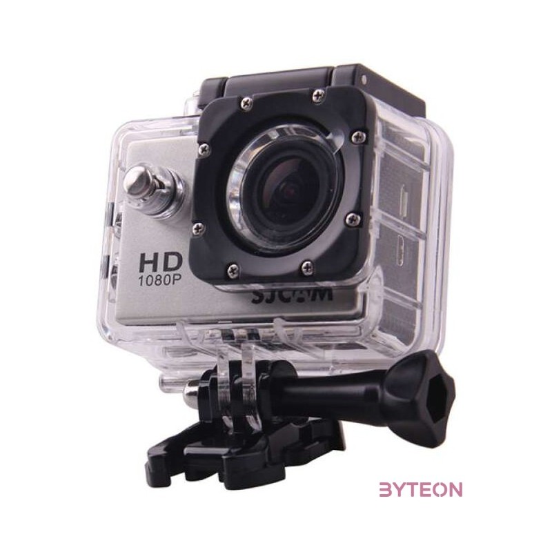 SJCAM Action Camera SJ4000, Silver, vízálló tokkal, LCD kijelző, 2,0 képátmérő, 12 MP, lassítás, időzítő, 1080P, H.264