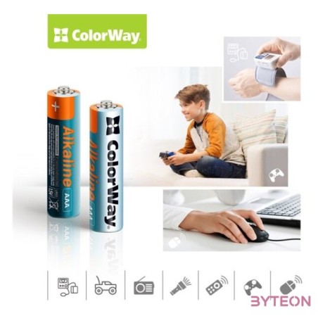 COLORWAY AAA alkáli elem, (4 darab)
