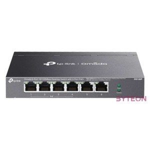 TP-LINK Switch 6x100Mbps(4xPOE) Fémházas (Omada), DS106P