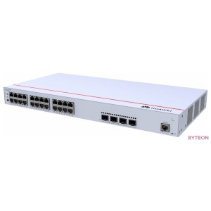 Huawei eKit Switch 24x1000Mbps (400W POE)  4x1GE (SFP)  1konzol port, iStack, Rackes - S310-24P4S