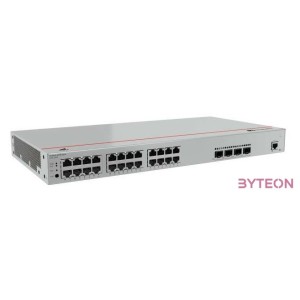 Huawei eKit Switch 24x1000Mbps (400W POE)  4x1GE (SFP)  1konzol port, iStack, Rackes - S310-24P4S