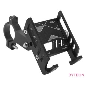 BLACKBIRD Biciklis Telefon tartó, alumínium fekete (60-100mm szélleségig állítható)