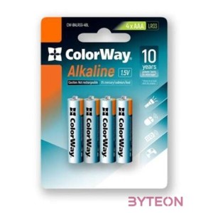 COLORWAY AAA alkáli elem, (4 darab)