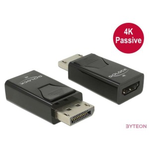 DELOCK Átalakító DisplayPort 1.2 male  HDMI female 4K passzív fekete