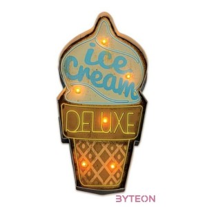 FOREVER LIGHT RETRO metál LED dekorációs lámpa ICE CREAM USB, 5V, falra akasztható