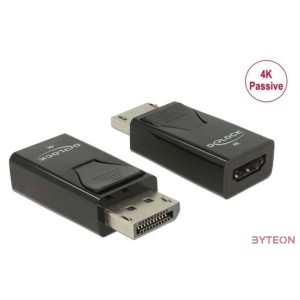 DELOCK Átalakító DisplayPort 1.2 male  HDMI female 4K passzív fekete