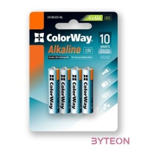 COLORWAY AAA alkáli elem, (4 darab)