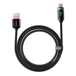 Baseus kijelzőkábel USB Type-C-hez, 66W, 1m (fekete)