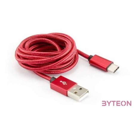 SBOX Kábel, CABLE USB Male - TYPE-C Male 1.5 m Red